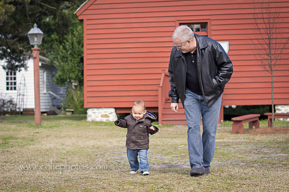 toddler boy with grandpa