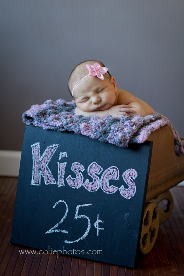 newborn kisses Valentines day