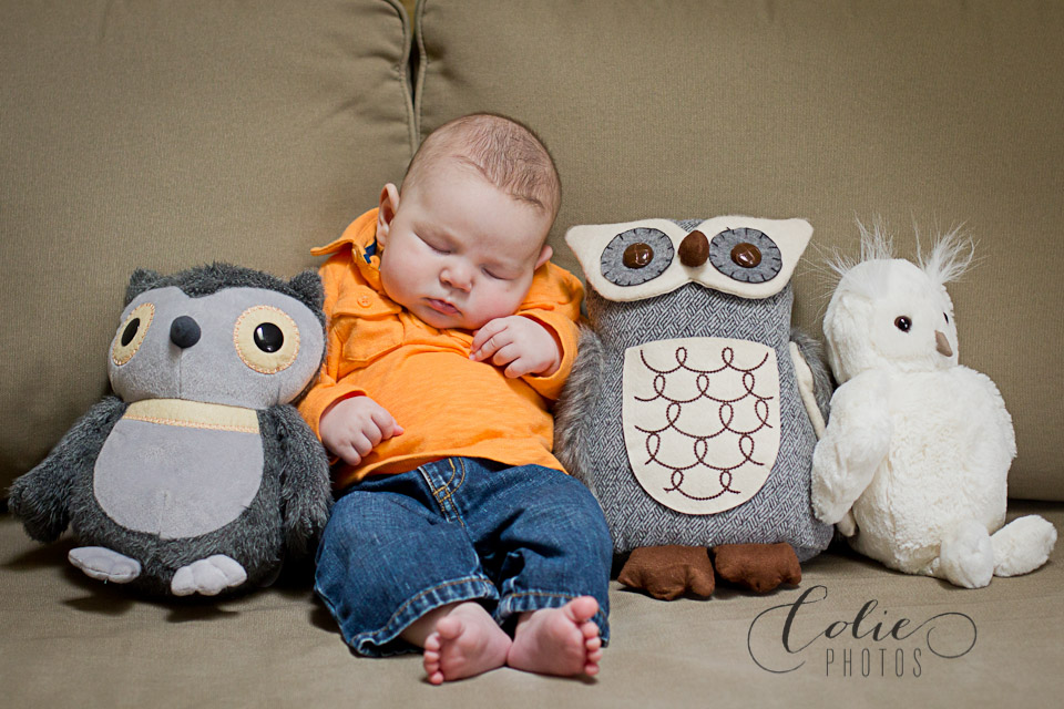 3 month boy sleeping with owls