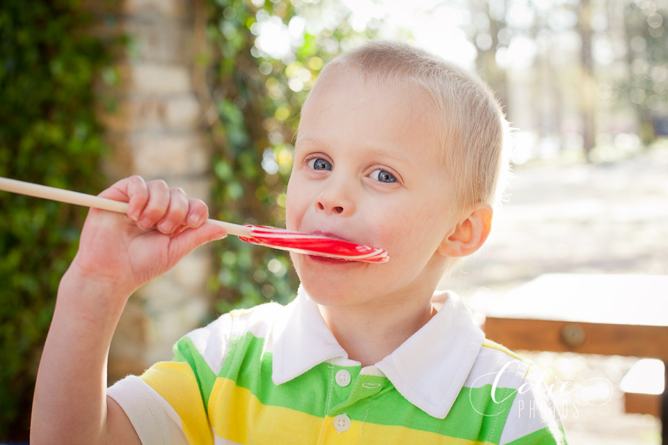 little boy with lollipop