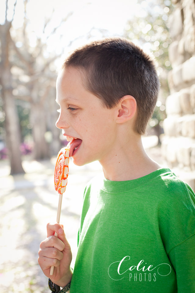 boy with lollipop