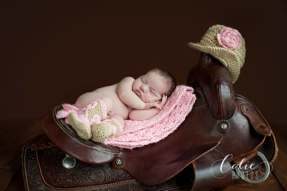 newborn cowgirl hat boots saddle