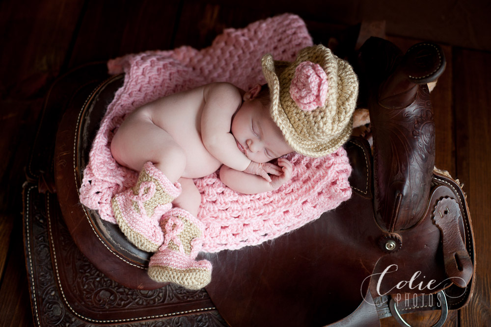 newborn cowgirl hat boots saddle