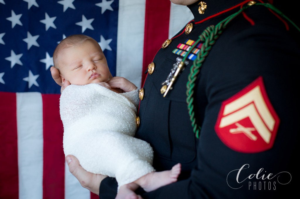 Newborn photography Marine Corps Dress Blues