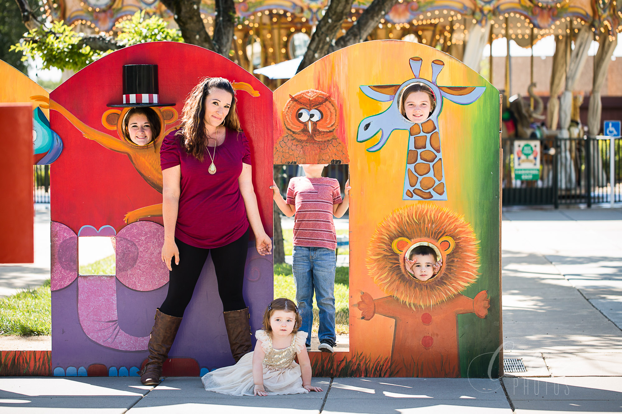 Family pictures fun carnival